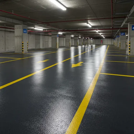 Parking deck traffic coating and waterproofing membrane in Atlanta