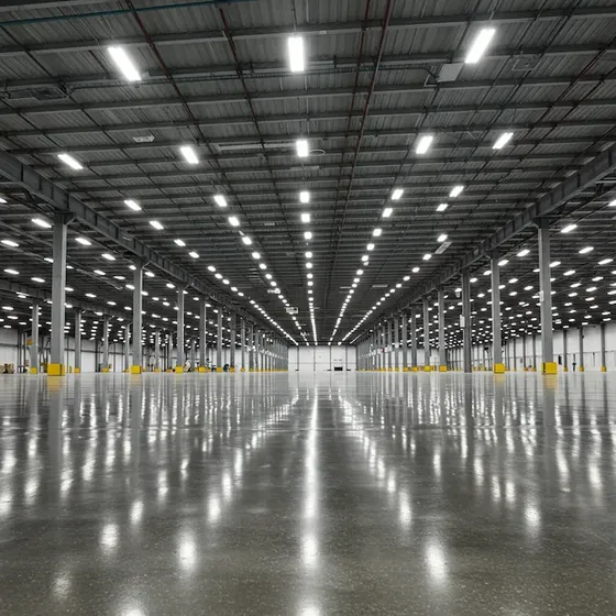 Epoxy-coated warehouse and distribution floor in an Atlanta facility