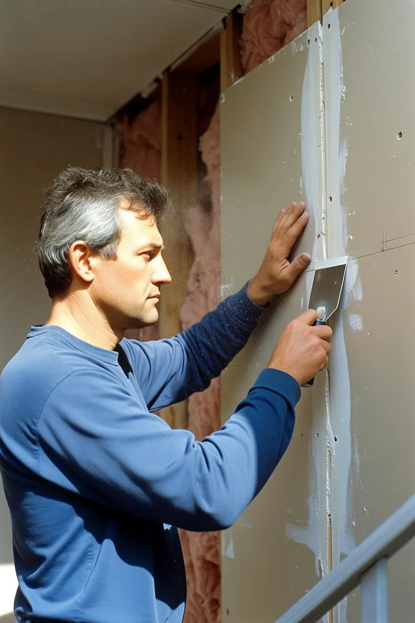 Drywall and wall finishing during a commercial remodel in Atlanta